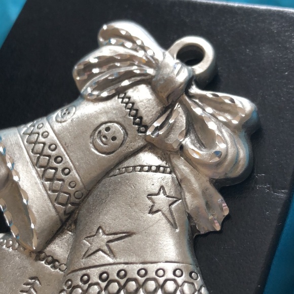 Pewter Christmas Bells Ornament - Picture 7 of 7